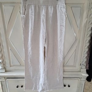 NWOT Off-White Linen Wide-leg Frayed Pants Medium